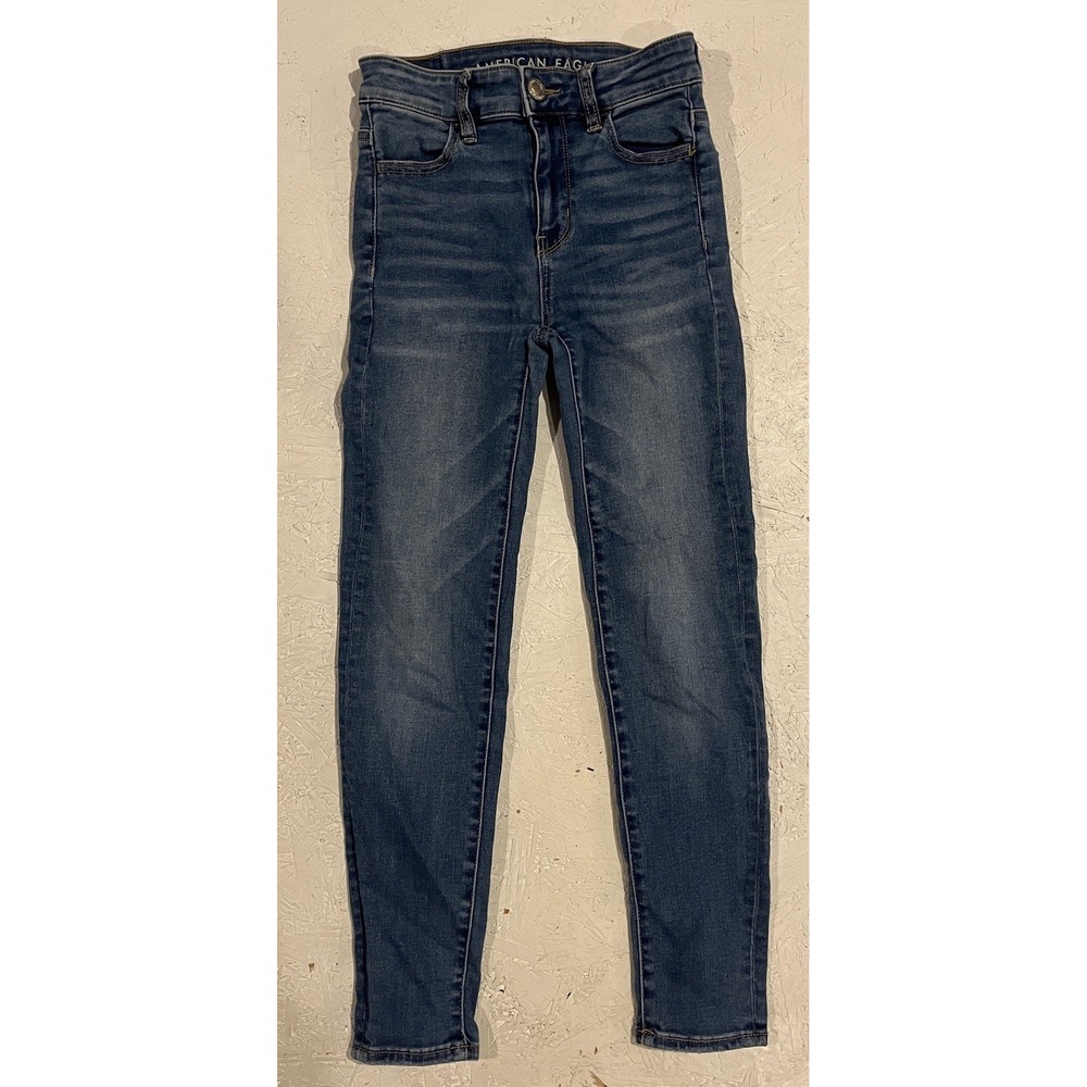 American Eagle Jeans Next Level Stretch Hi Rise Jegging Blue Size 00 Womens